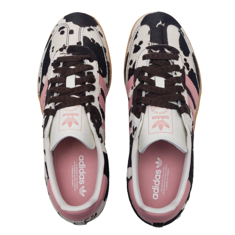 Adidas (Adidas) Trefoil Men's and Women's Sneakers, Cow Print German Training Shoes, Casual Shoes Kk2239