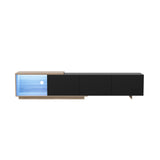 Comanlai 240cm Modern TV Cabinet with LED Lights  Living Room TV Cabinet with 3 Drawers and Open Storageextendable TV Stands