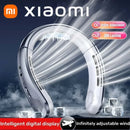 Xiaomi 8000mAh USB Hanging Neck Fan Portable Bladeless Mini Rechargeable Mute LED Digital Display Electric Air Cooler Handheld