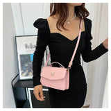 PU Versatile and Fashionable Portable Small Square Bag Single Shoulder Crossbody Bag Luxury Designer Handbag Women's Bags