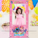 Disney Lilo And Stitch Photo Booth Frame Props Children's 1st Birthday Party Shooting Background Props Baby Party Decoration