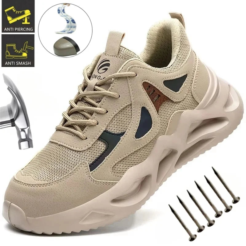 Lightweight Safety Shoes Men Women Work Shoes Steel Toe Cap Working Boots Sneakers Man Women Breathable Shoes Tactical Boots