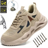 Lightweight Safety Shoes Men Women Work Shoes Steel Toe Cap Working Boots Sneakers Men Women Breathable Shoes Tactical Boots