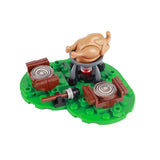 MOC Notice Board Building Blocks Bee Farm Fountain Bonfire Stove Medieval Town Street View Water Wall Bridge Road Sign Brick Toy