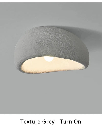 Nordic Wabi Sabi LED Ceiling Lamps Minimalist Cream Style Living Room Bedroom Ceiling Light 45/52/60/70cm Home Decor Chandeliers