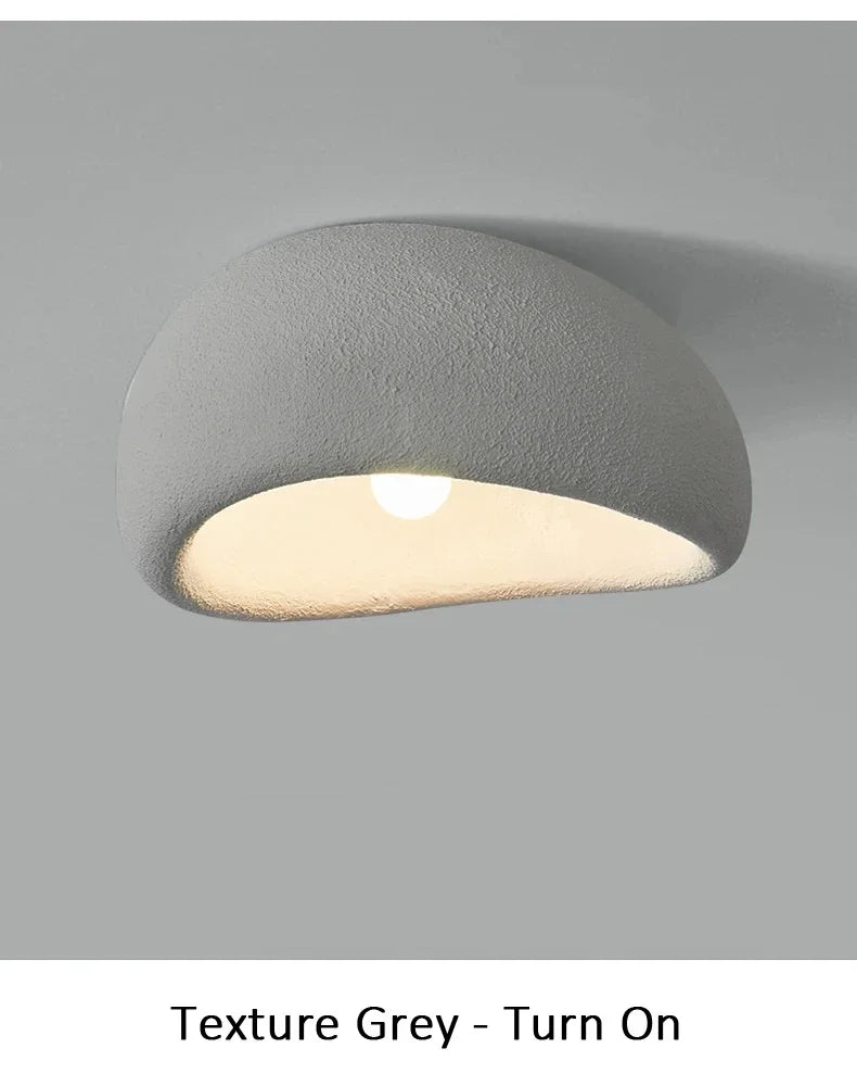 Nordic Wabi Sabi LED Ceiling Lamps Minimalist Cream Style Living Room Bedroom Ceiling Light 45/52/60/70cm Home Decor Chandeliers