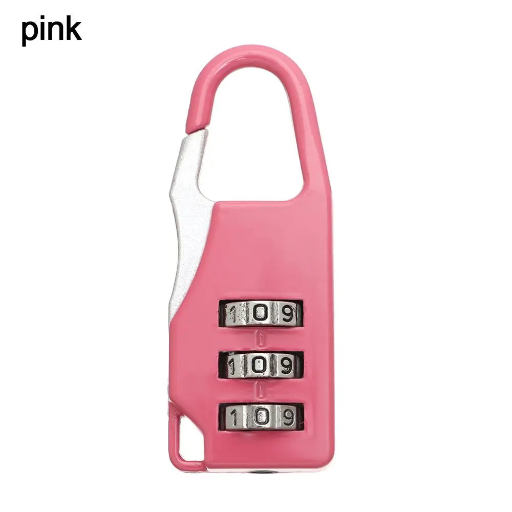 Bags Baggage Door Padlock 3 Dial Digit Combination Secret Safe Code Password Locks Bookbag Anti-theft Backpack Zipper Padlock