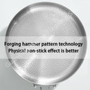 Titanium Stainless Steel Frying Pan Nonstick Wok Uncoated Pot Egg Steak Skillet Home Induction Cooker Gas Stove Kitchen Cookware