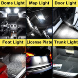 2/4/6/10/20 Pieces CANBUS T10 W5W LED Bulbs for Car Interior Dome Door Map Trunk License Plate Lights 12V 3030SMD White Yellow