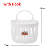 Cute Reusable Kitchen Hanging Baskets Wall-mounted Cartoon Storage Basket Space-Saving Sausage Mouth Organizer