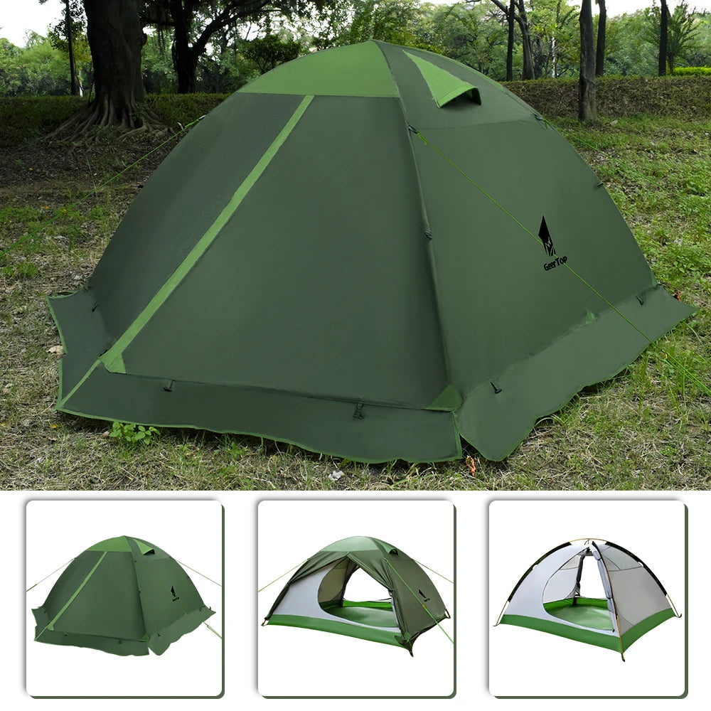 Geertop tents outdoor 2-person waterproof portable folding camping tent