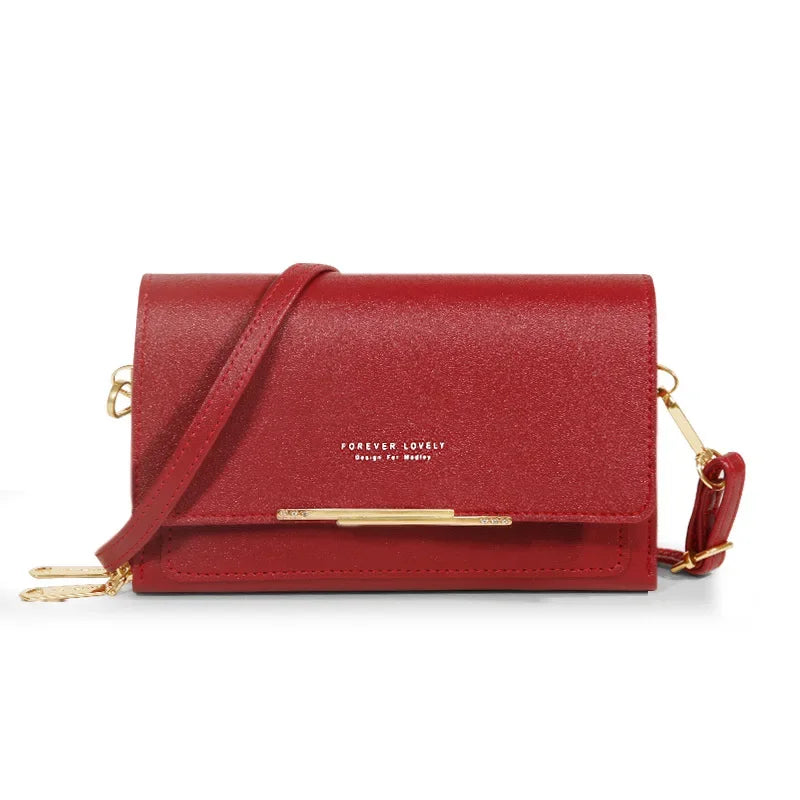 Nuevos bolsos de piel sintética para mujer, multifuncionales, de gran capacidad, tipo bandolera, a la moda, para teléfono