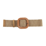 Fashion Women PP Straw Belt Bohemian Wide Elastic Waist Belt Braided Waistbelt Summer Casual Cloth Waistbelt Apparel Accessories