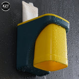 Wall Mount Magnetic Bathroom Gargle Toothbrush Cup Holder Anti-dust Draining Mug Bathroom Cup Lover Family Set Toothbrushing Cup