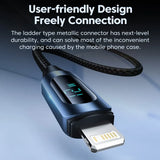 Toocki LED Display USB Cable For iPhone 14 13 12 11 Pro Max Fast Charger Charging Lightning 2.4A USB Wire Cord X XR 8 7 1m 2m