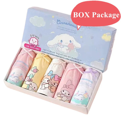 5 paquetes/caja de ropa interior para niños, bragas triangulares de algodón suave con dibujos de Mickey, transpirables, caja de regalo.
