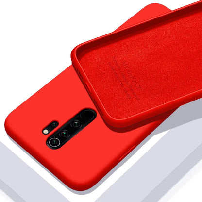 Funda de silicona líquida suave y sólida para XiaoMi RedMi Note 9, 9s Pro, 10, 11, 11S, 10s, 10T, 9T, 8, 8T, 7 Pro, 9A, 9C, 10C, Poco X3, F3