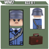 WW2 Military Soldier Figures Building Blocks Soviet British Army German Camouflage Warrior Infantry Accessories Bricks Toys Gift
