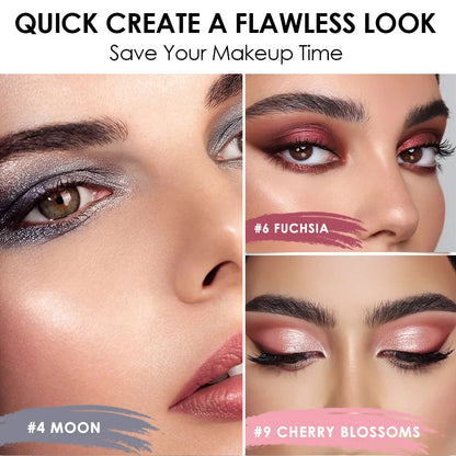 FOCALLURE Lápiz de sombra de ojos perlado de 24 colores, resistente al agua, con brillo, pigmento brillante, delineador en barra, herramientas de maquillaje