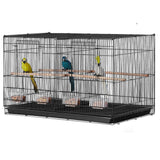 SucceBuy 30In Flight Bird Cage Stackable Divided Small Animal Cage for Kinds of Birds Pet Travel Birdcage with Handle and Perch