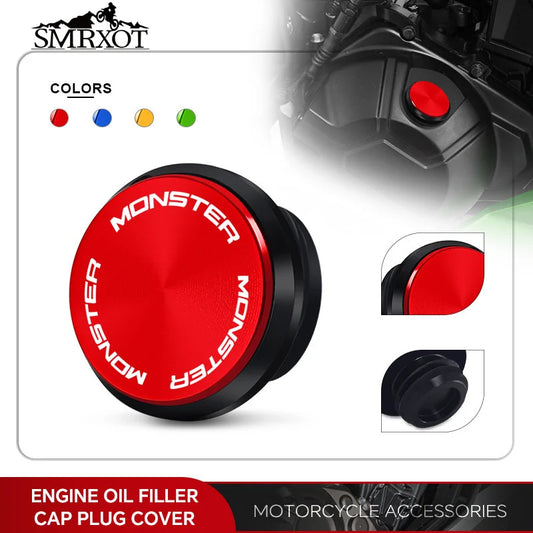 Motorcycle Engine Oil Cap Bolt Screw Cover For monster821 696 796 797 monster1200 1200S 1100 1100EVO Engine Oil Cap Protection