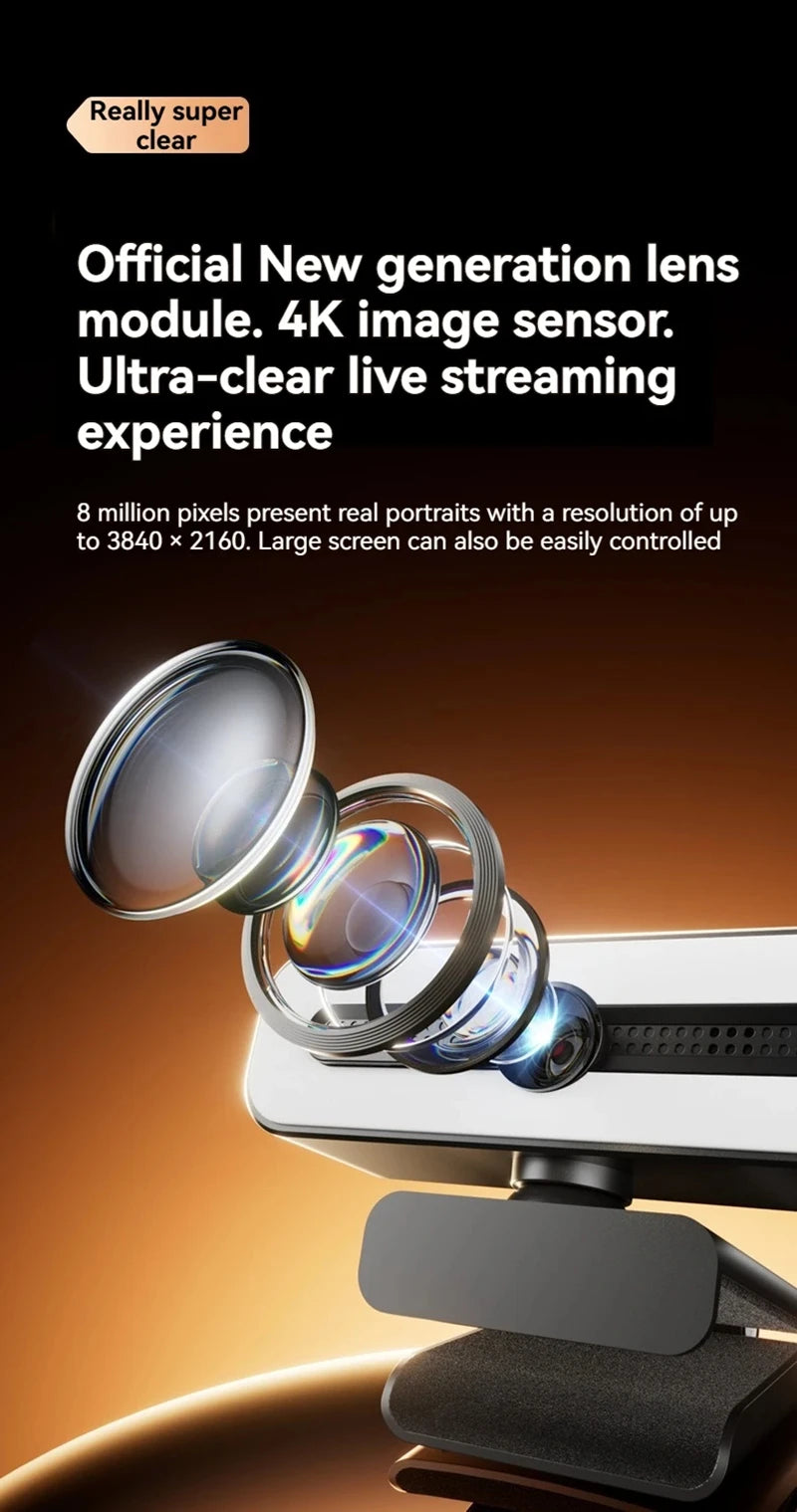 Xiaomi 4K HD Mini Webcam Portable 1080P Webcam With Microphone Light Laptop Desktop Computer For Live Video Call Conference