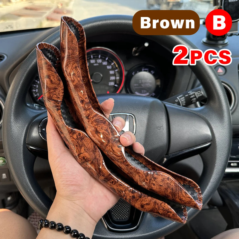 38cm Car Steering Wheel Covers Booster Micro Fiber Leather Auto Interior Decorative Accessories Universal Carbon Fiber Looking