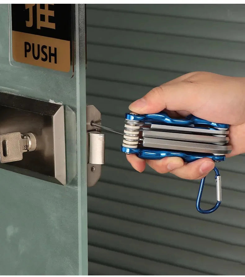 Portable Folding Hex Wrench Allen Set Metal Metric System Torx Hexagonal Spanner Screwdriver Hex Key High Quality Hand Tool