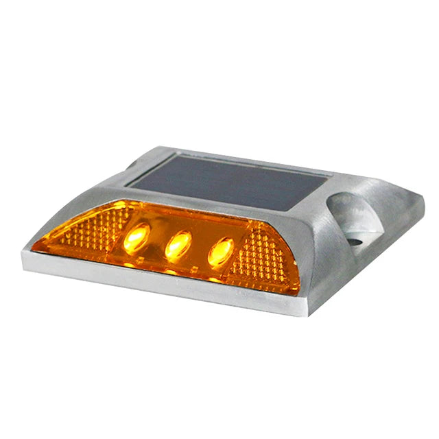 Luz de carretera solar de aluminio reflectante con forma de ojo de gato, cuadrada, de alto brillo, IP68, intermitente o siempre encendida, popular 