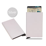 Rfid Credit Card Holder Aluminium Metal Mini Slim Minimalist Wallets Women Men Business Bank Cardholder Case Carteira Masculina