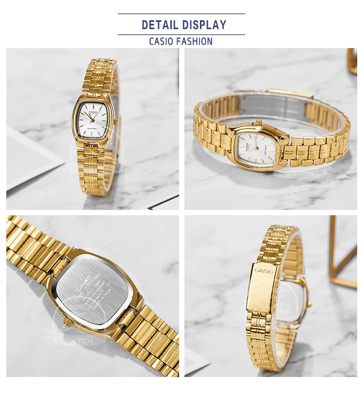Relógio feminino Casio LTP 1169 bicolor quartzo a prova de agua 30m