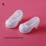 1Pair 1/3 1/6 Doll Shoes Fashion Female Doll Boots Plastic Doll Multistyles Long Knees Boots Fit Foot Length 2cm Dolls Shoes