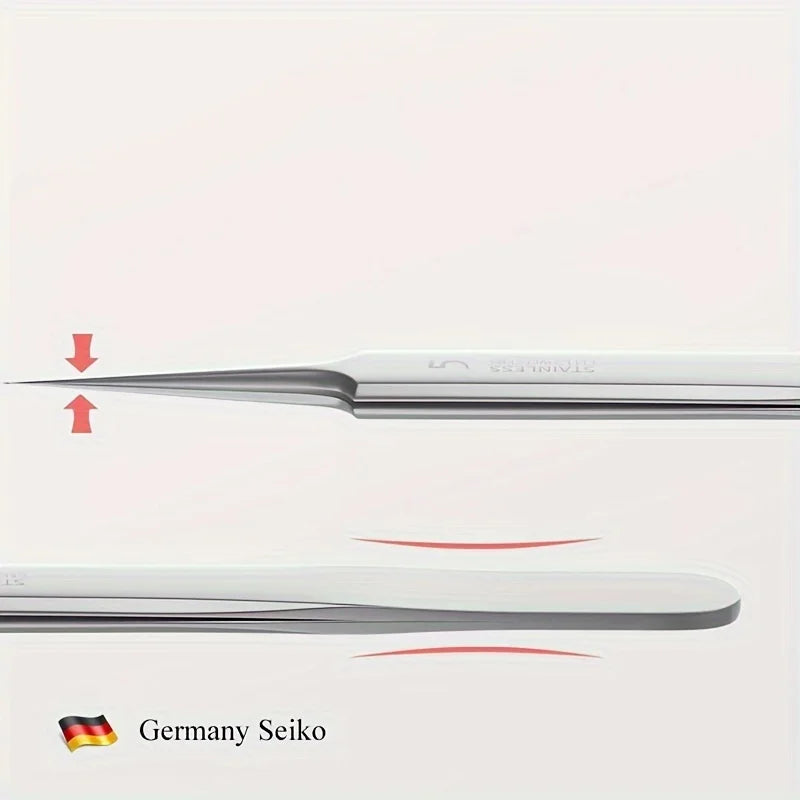 Pinzas ultrafinas con Clip para espinillas y acné, n. ° 5, herramienta especial para cuidado Facial con aguja para acné, salón de belleza