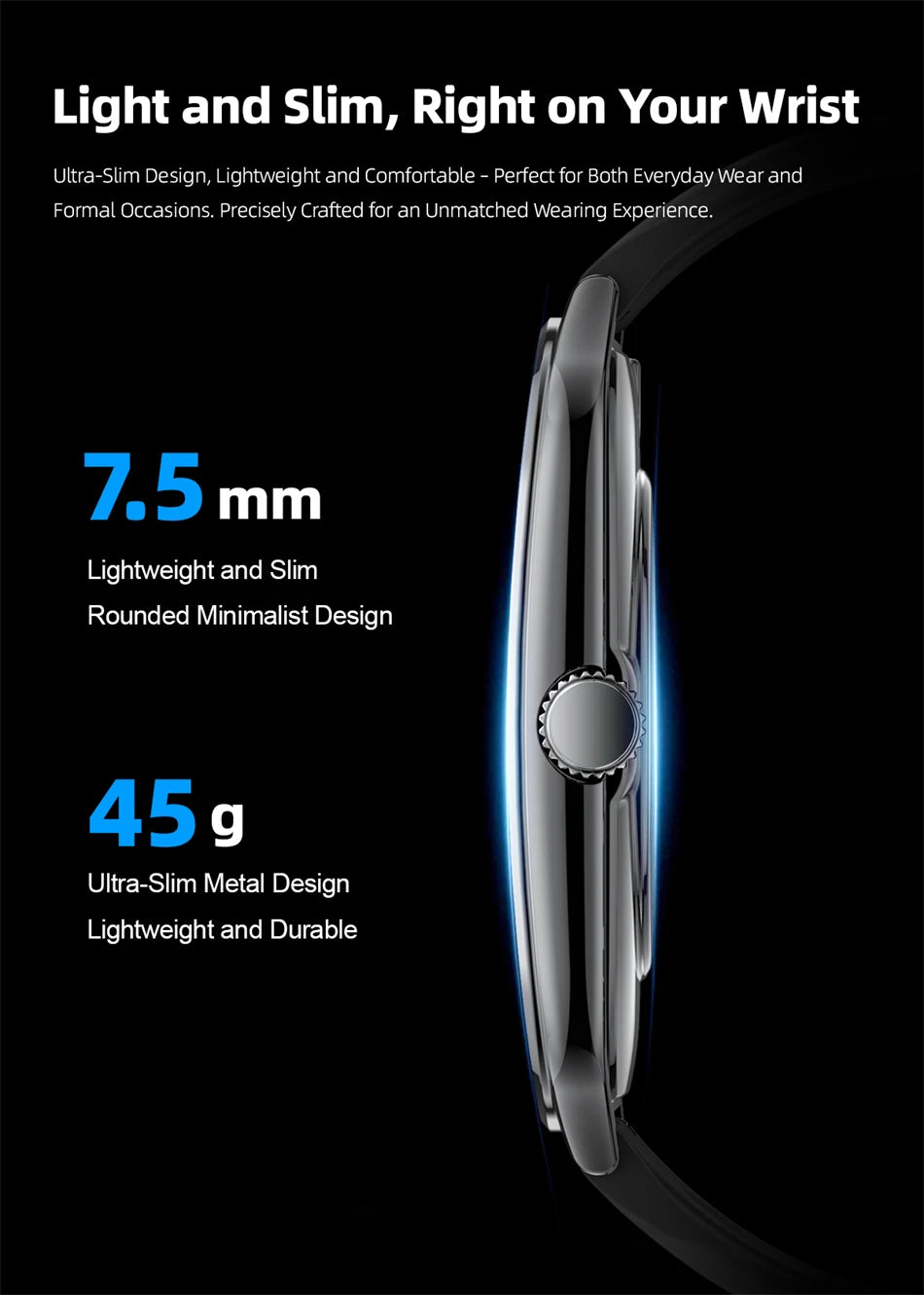 New For OPPO Ultra Thin Smart Watch Men Woman 1.96" HD AMOLED 70+Sports Mode Health Monitor Bluetooth Call Waterproof Smartwatch