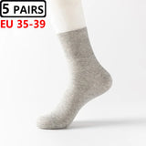 5 Pairs Plus Size EUR 45-50 Prevent Varicose Veins Socks Mens Diabetics Patients Cotton Loose Mouth Sock Man Women Comfort Meias