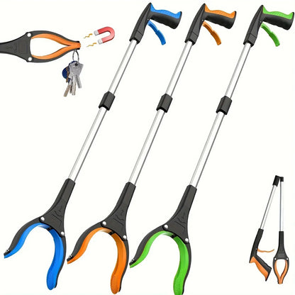 Pinza recogedora de basura con clip giratorio de 360°, ligera y resistente, de 81 cm, para personas mayores.