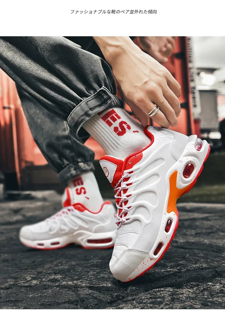 New Men's Air Cushion Running Shoes Designer Footwear Luxury Shoes Male Fitness Jogging Sneakers Basketball Antiskid Mens Tennis