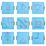 Montessori Baby Creative Toy Graphics Rubber Tie Nail Boards Childhood Geometry Education Preschool Kids Puzzle Game Toy 14cm