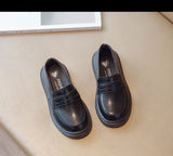 Britain Style Children's Leather Shoes for Boys 2025 Spring New Girls Retro Black Single Shoes Soft Moccasin Shoes for Children