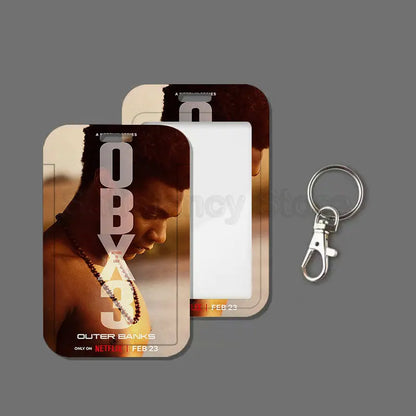 TV Show Outer Banks DBX3 Keychain Card Holder Keychains Badge Business Credit Card Holders Bank Bus ID Cards Cover Case Keychain