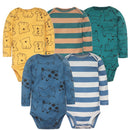 Conjunto de 5 piezas de monos para bebé niño y recién nacido, ropa para niña pequeña, 100 % algodón, suave, con dibujos animados