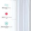 Sheer Curtains for Bedroom Windows Casual Solid White Yarn Tulle Curtain for Nursery/Living Room Kitchen Window Treatments