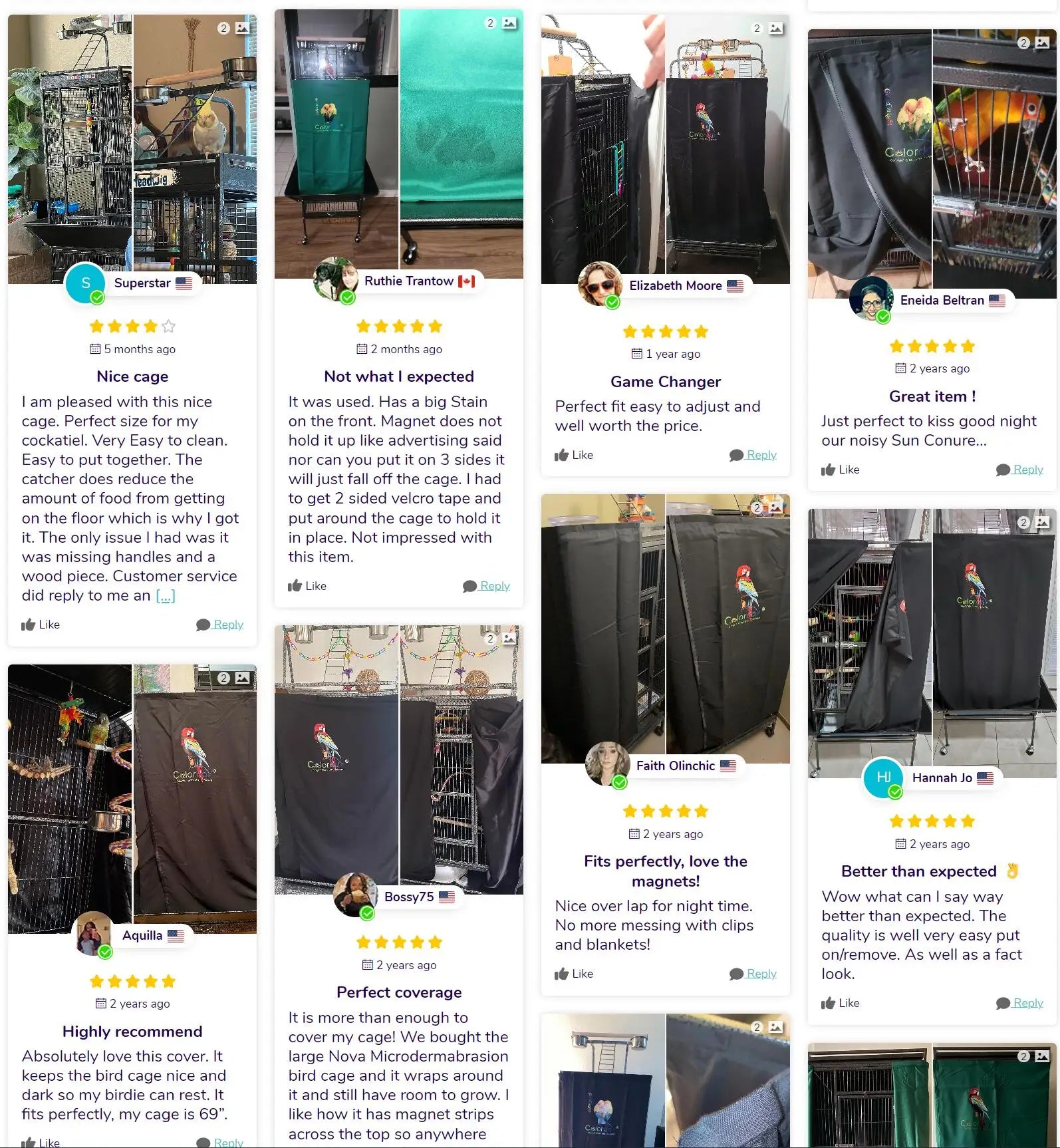 Black Bird Cage Shading Cover, Large Universal, Blackout, Breathable Parrot Cage, Good Night Covers