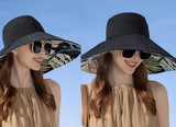 Xinbaoguan 100% Cotton European and American Cross-Border Women's New Double-Sided Fisherman Hat Summer Enlarged Brim Sun Hat