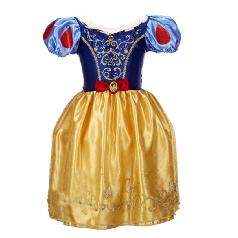 Vestido de Princesa para Festa à Fantasia – Novo Modelo 2025 – Ideal para Natal, Aniversário e Carnaval (Estilos Rapunzel e Bela)