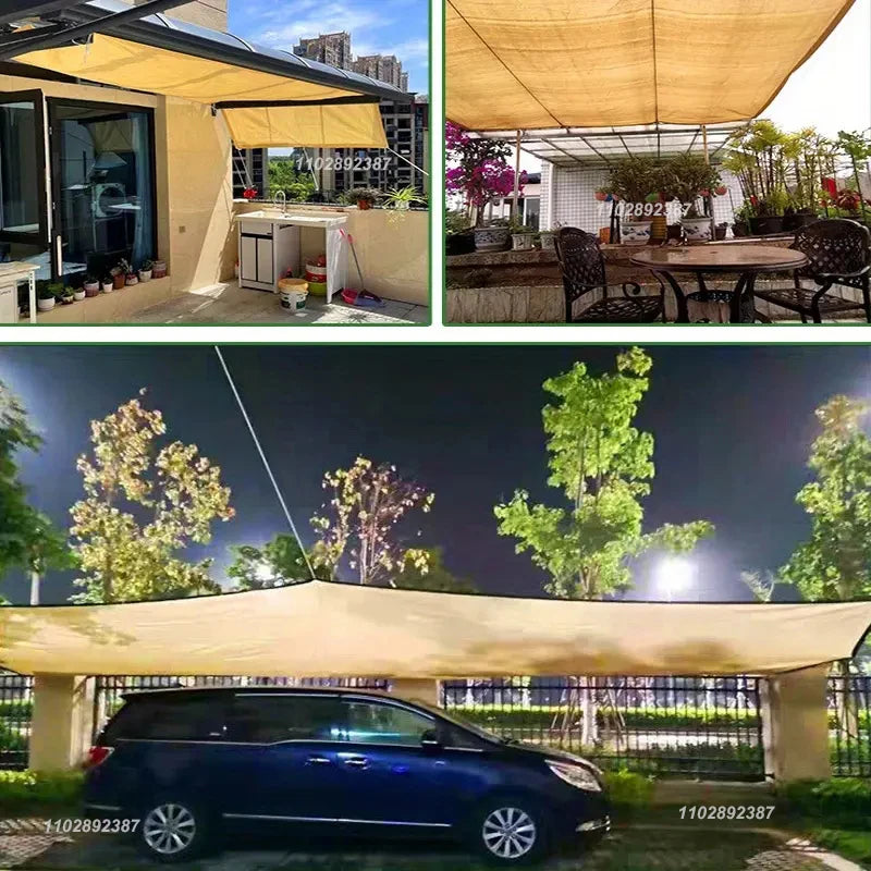 85% Shading HDPE Beige Sunshade Net Garden Plant Shed Shading Sail UV Protection Outdoor Pergola Sun Cover Swimming Pool Awning