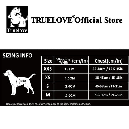 Truelove Pet harness For small and medium Dog Breathable Nylon Mesh Outdoor Training Adjustable Chest Heavy Duty TLH3013