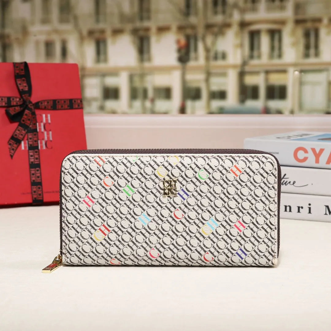 CH Premium Folding Printed Monogrammed Design High Quality Luxury Women's Handbags Square Wallet Classic Vintage Design Fashion