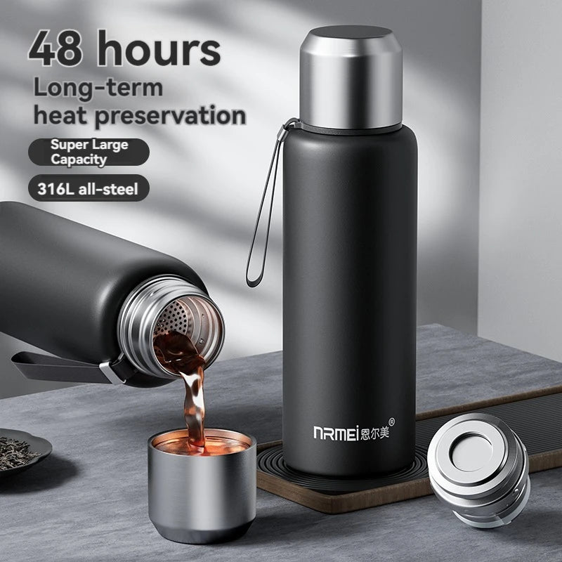 1.5L Thermos Bottle Insulated Water Bottle Hot water bottles stainless steel tea coffee cup Vacuum Flask mug thermal containers