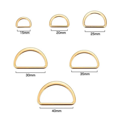 10pcs D-Shaped Buckle D Ring Connection Alloy Metal Silver Gold For Shoes Bags Backpack Buckles DIY Accessory 15/20/25/30/40mm
